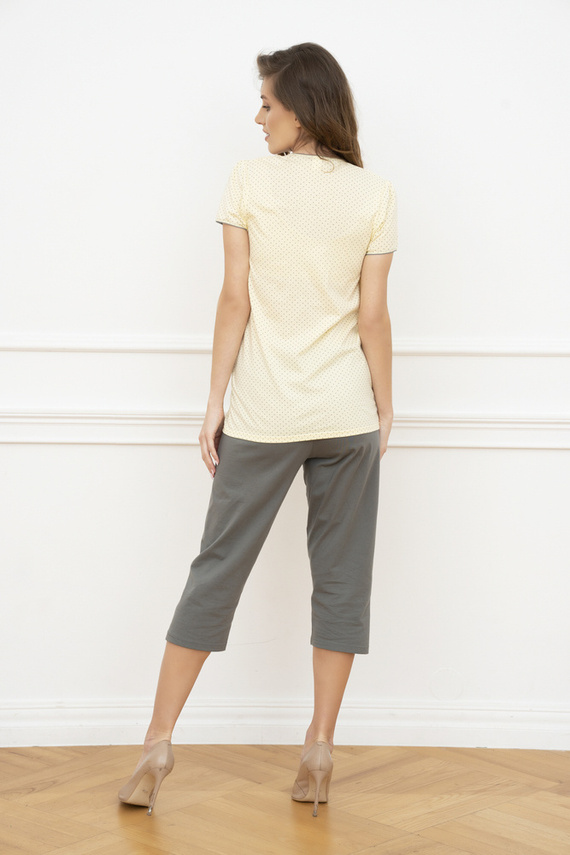 Felicita dámské pyžamo s krátkým rukávem - žluté