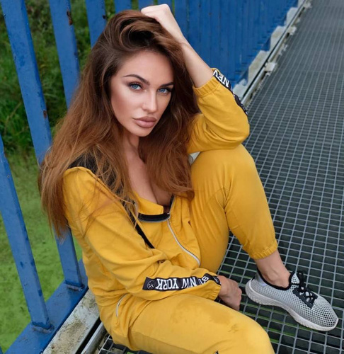 619 New York Forex dámská tepláková souprava - medová