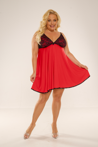 713 Noční košile Cloche Forex - červená