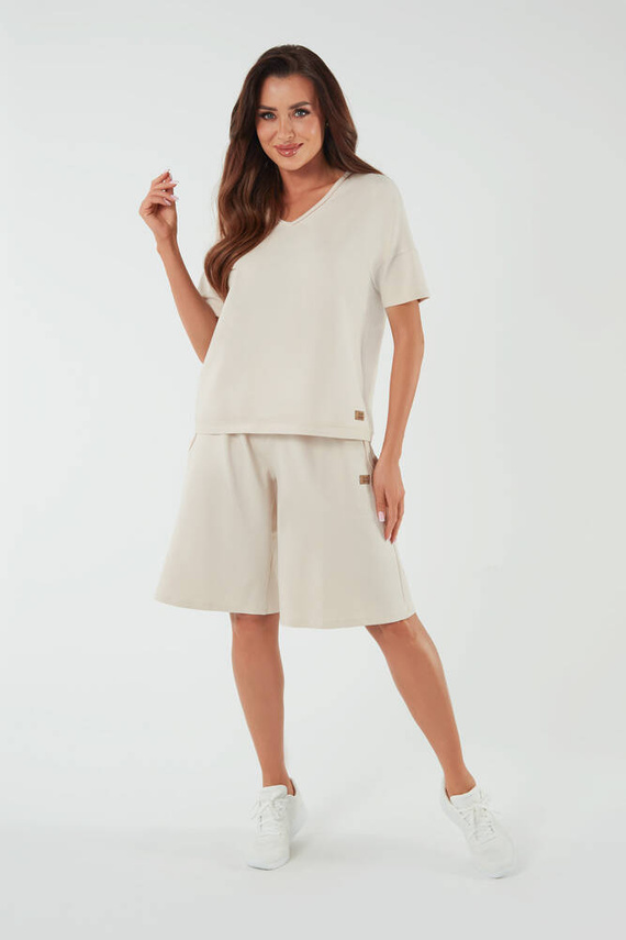 Halenka Madri s krátkými rukávy Italian Fashion - béžová