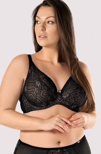 Desire BO50 mefemi by Nipplex černá podprsenka soft bralette s krajkou