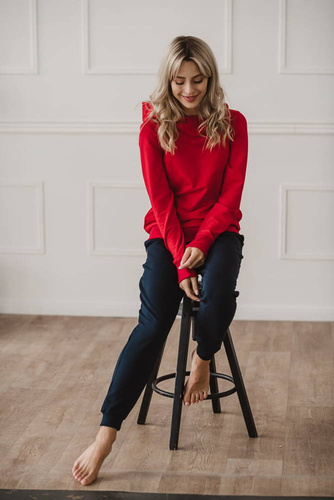 Milk Please bluza do karmienia Milk&Love z kapturem czerwony