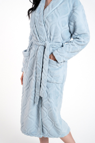 Dámský fleecový župan Morena Italian Fashion - modrý