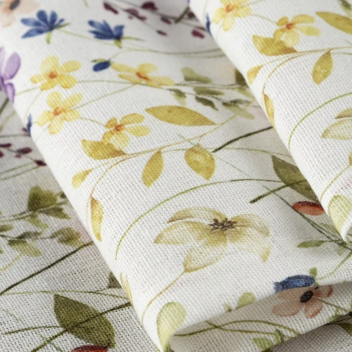 Ubrus ANNA Eurofirany nepromokavý bílo-fialové květy