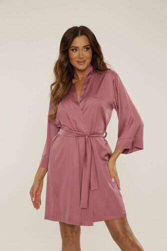 757 Cordelia Dámský župan s negližé De Lafense - bobulová barva