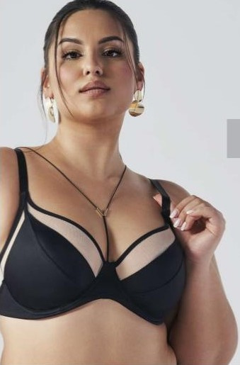 2135 Poloměkká polovyztužená podprsenka Ava - černá