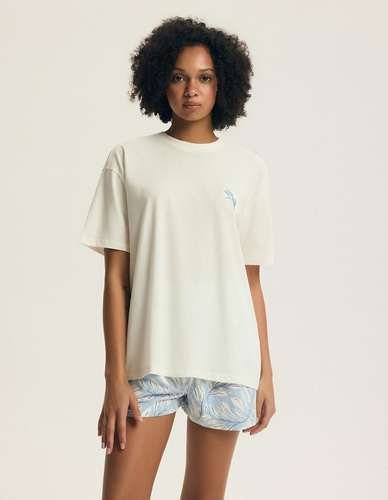 Pánská pyžama 44485 Estes Henderson – Bavlněná, s krátkým rukávem, květinový výšivka