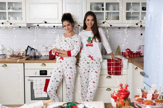 Dámské pyžamo Lillian Sensis -ecru