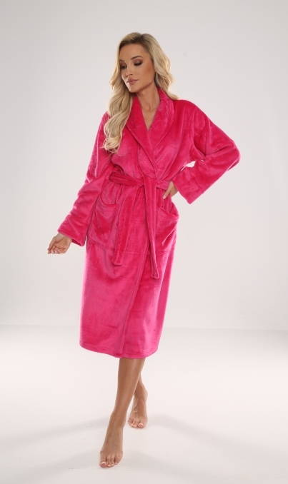 628 Abigail Dlouhý dámský župan Forex - malinový