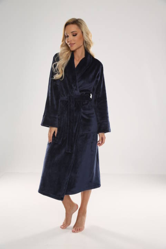 628 Abigail Dlouhý dámský župan Forex - tmavě modrý