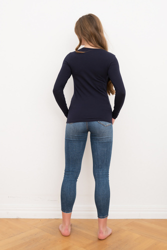 Dámská halenka Ibiza s dlouhým rukávem Italian Fashion - tmavě modrá