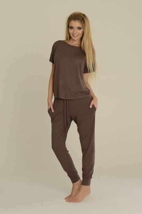 524 Paula Dámské pyžamo De Lafense - mocca