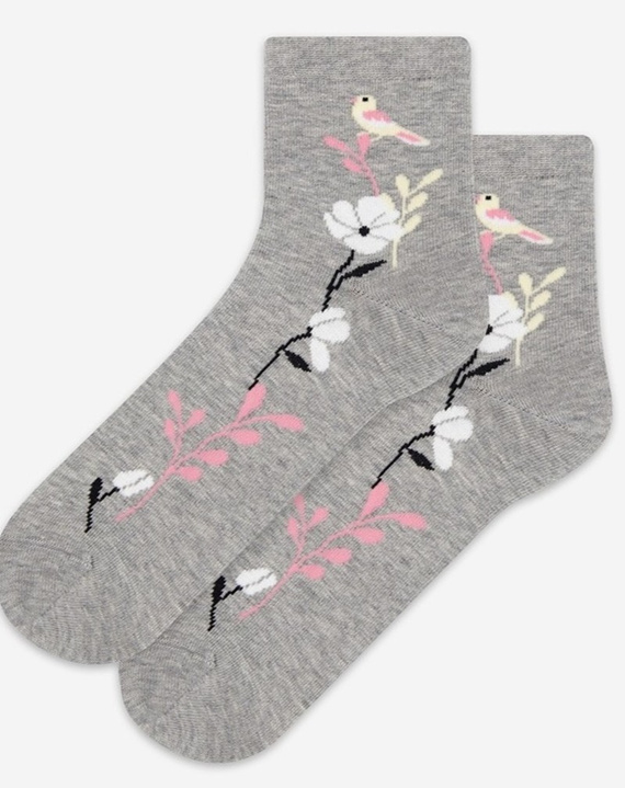 U84.01P Dámské ponožky Wola Perfect Woman ash 963- bavlna, barevné vzory