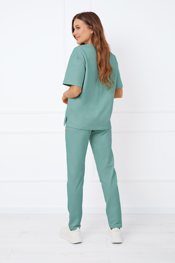 Caro Halenka s krátkým rukávem Italian Fashion - šalvějová