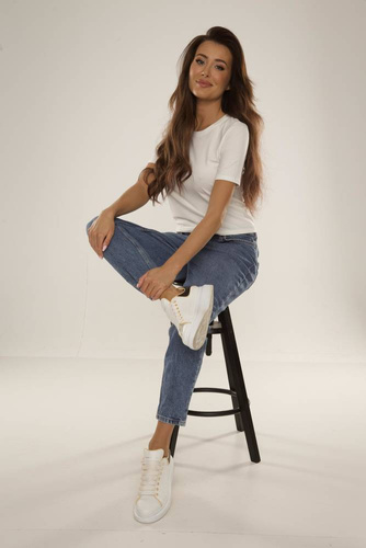 698 Freya Halenka s krátkým rukávem De Lafense - ecru barva