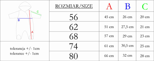 216270 Lala Luna Nicol tepláky - růžová dětská kombinéza s ušima, velikost 56-68