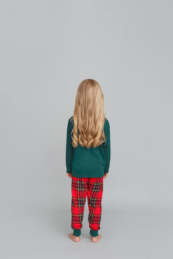 Santa pyžamo dívky Italská móda - zelená