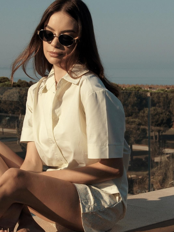 Dámské pyžamo Sensis Ophelia limetkové – letní, 100% bavlna