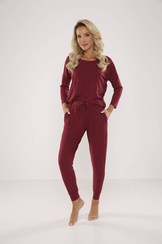 555 Paula Dámské pyžamo De Lafense - bordó