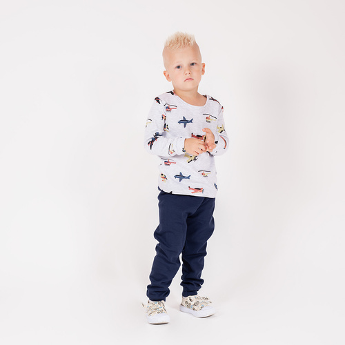 219036 Dětské pyžamo Willy Nicol - bavlna, dlouhý rukáv, letadla