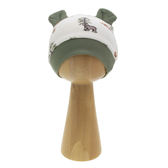 218054 Dětská čepice Yogi Bear Nicol - bavlna, lesní vzor