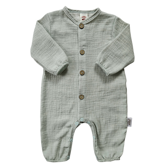 Prostě mušelínový župan 02235BSM Makoma mint - lehký, prodyšný, 100% bavlna