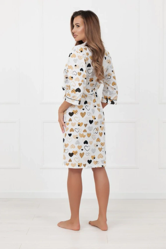 Dámský župan Soreno Italian Fashion - bavlna, 3/4 rukávy, zavazování