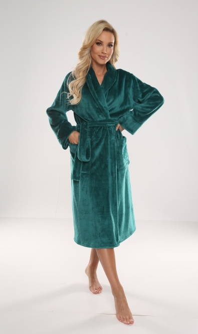 628 Abigail Dlouhý dámský župan Forex - zelený