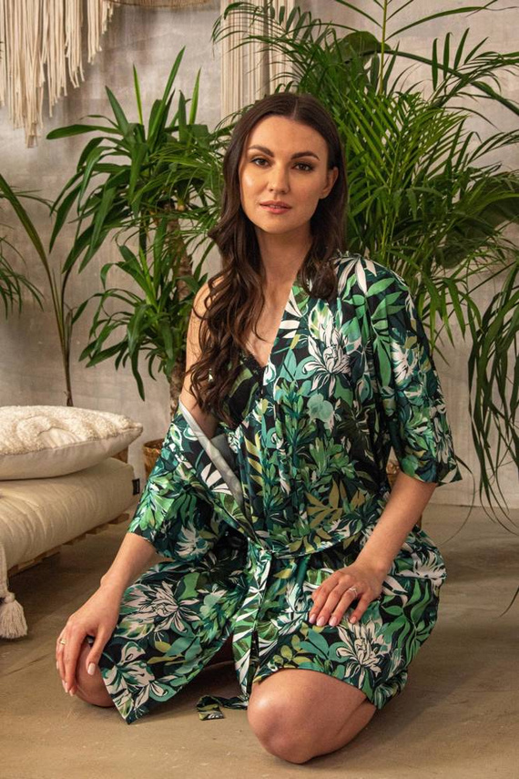 638 Lurdes Dámský župan De Lafense - zelený