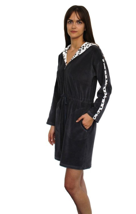 438 Marisol Dámský župan - grafitový