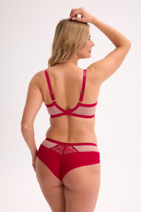 Gaia BS 1274 Frida soft balconette bra - červená, měkké košíčky, smyslný střih