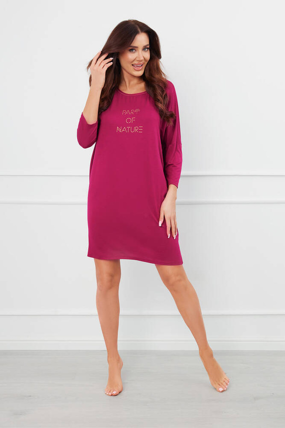 Noční košile Natura 3/4 Italská móda - víno