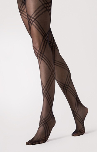 G6125 Tess punčocháče Fiore - vzorované 30 den, mikrovlákno, elegantní