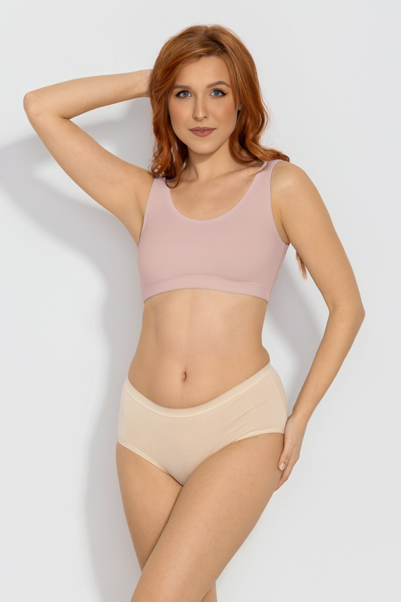 Bavlněný top Zoya Mitex bez kostic pohodlný bustier pink