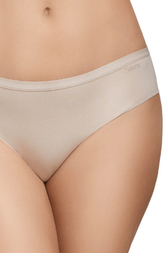 Figi bikini Selene 400 bežové bavlněné klasické, 2 ks
