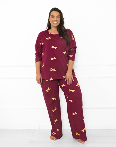 Kwadro Dámské pyžamo Italian Fashion - bavlna, dlouhý rukáv a kalhoty