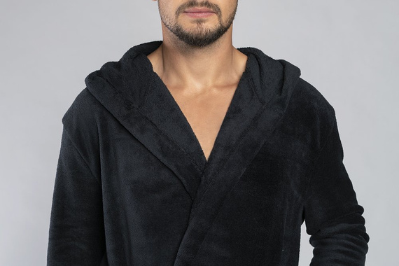 Mimas Pánský župan s kapucí Italian Fashion- šedý