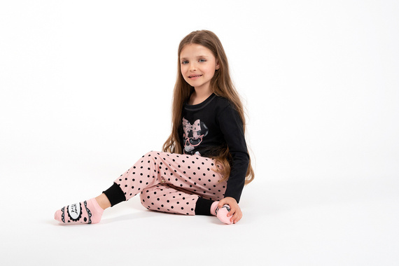 Bonilla Dívčí pyžamo Italian Fashion - černá/potisk