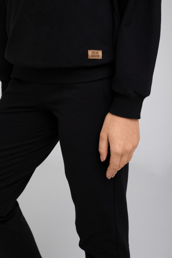 Parma Dámská souprava s dlouhým rukávem, kalhoty Italian Fashion - černá