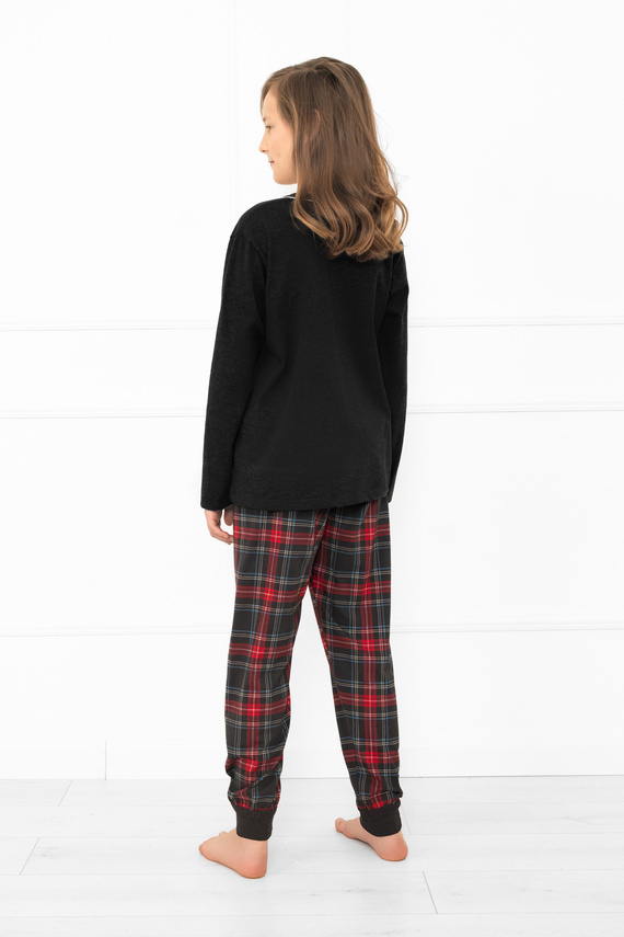 Dětské pyžamo Rusoli Italian Fashion dark melange - bavlna, dlouhé, vánoční vzor