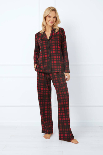 Nicola Dámské pyžamo s dlouhým rukávem, dlouhé kalhoty Italian Fashion - potisk