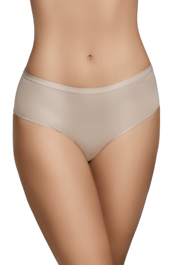 Figi wysokie Selene 401 beżowe bawełniane, 2-pack, wygodny wysoki stan