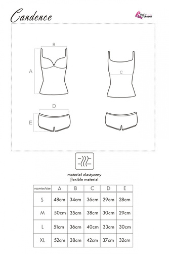 Candence LC 90039 Dámské pyžamo LivCo Corsetti Fashion