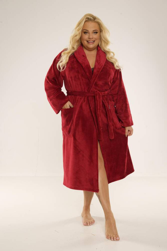 628 Abigail Dlouhý dámský župan Forex - bordó