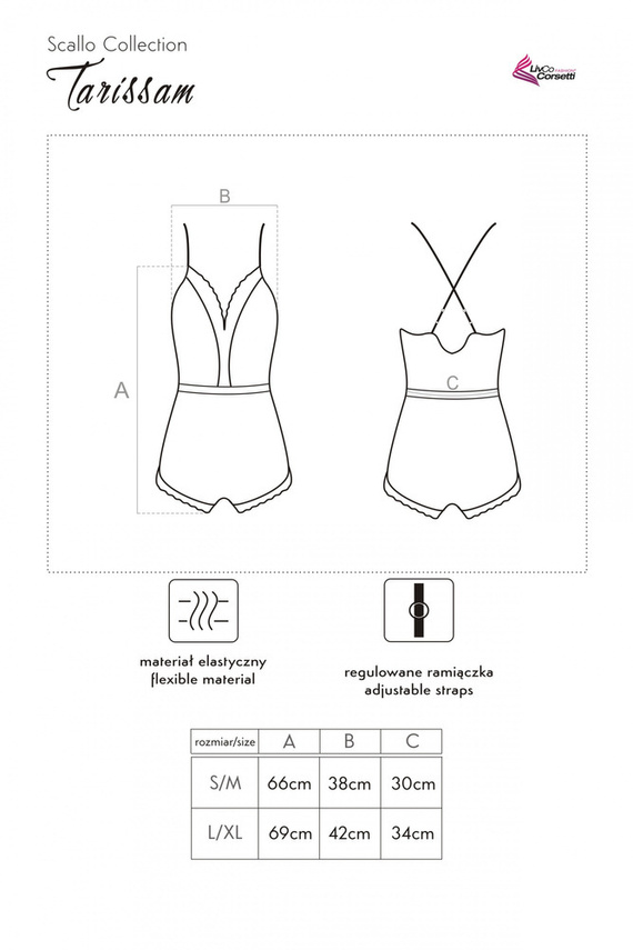 Tarissam Black LC 90565 Dámský overal LivCo Corsetti Fashion