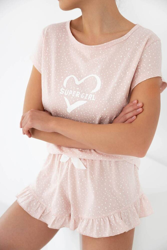Super Girl Dámské pyžamo Sensis - světle růžové