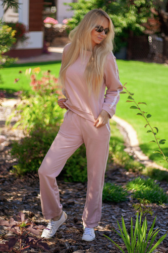 Antao dámský teplákový komplet Mirale, bavlna s elastanem, polská výroba - růžový