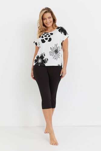 743 Elle Forex Dámské pyžamo - ecru-black