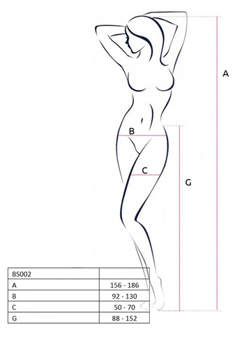 S029 Bodystocking Punčochy Passion white