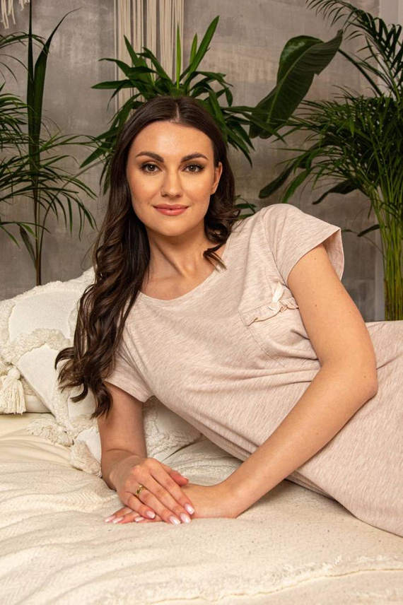 677 Mariposa II Forex noční košile - béžová melanž